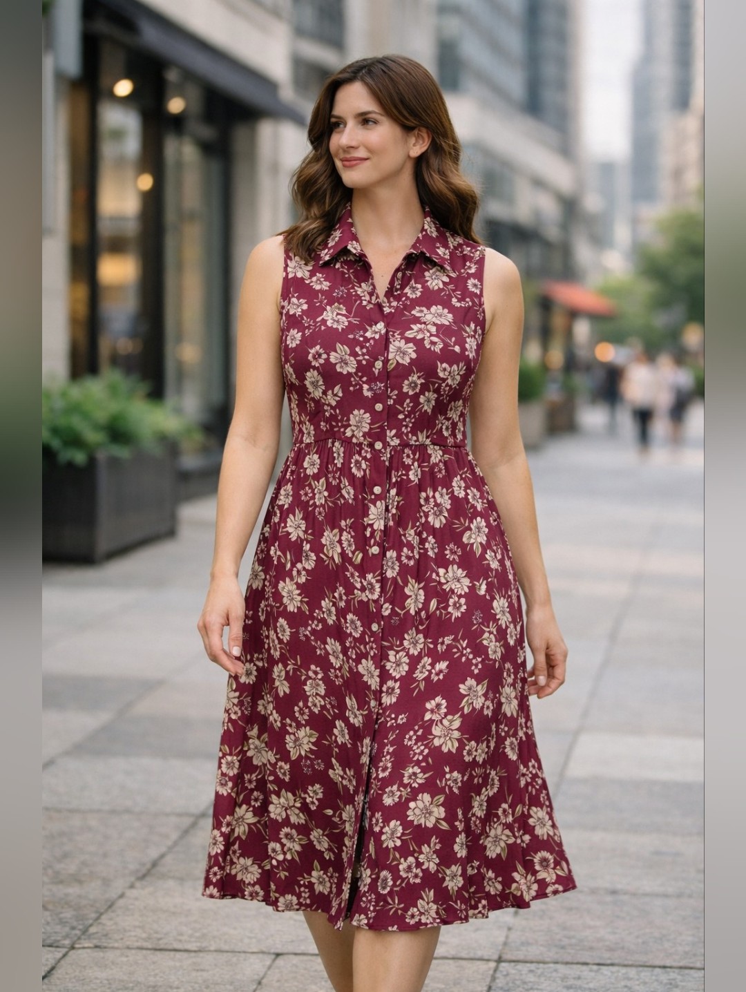 Nanette Lepore Sleeveless Pink Magenta Floral Tie-Waist Dress
